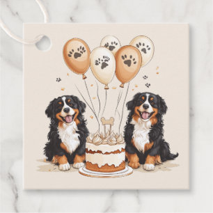 Happy Birthday Bernese Mountain Dogs Favour Tags