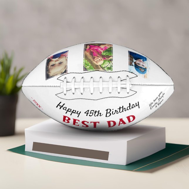 Happy Birthday Best Dad 3 Photo Collage American Football (Creator Uploaded)