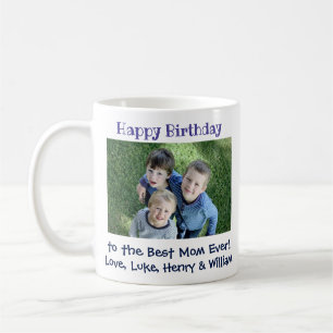 Happy Birthday Best Mum Ever Kids Photo Coffee Mug