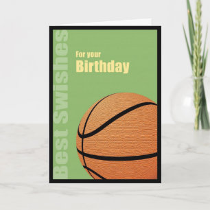 Happy Birthday, Best Swishes Basketball Card