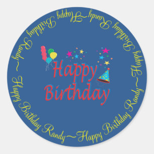 Happy Birthday Best Value Classic Round Sticker