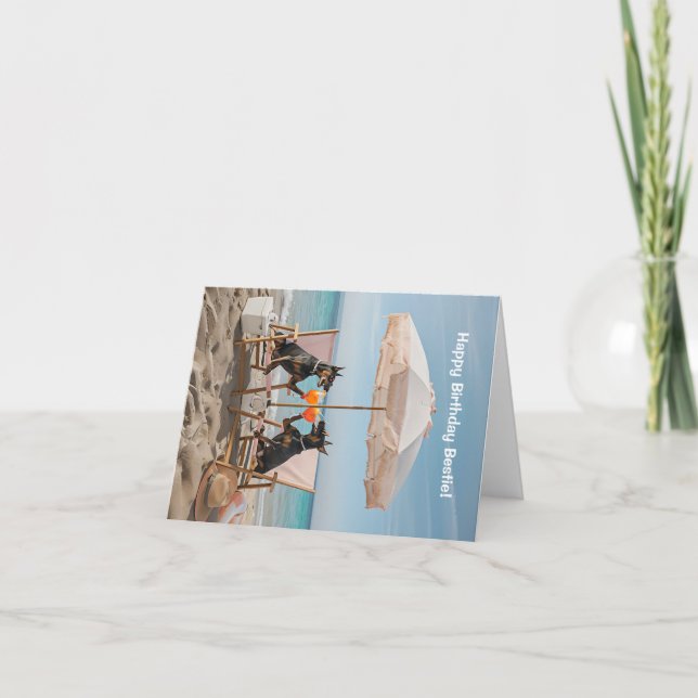 Happy Birthday Bestie Dog Inspired Birthday Cards (Front)