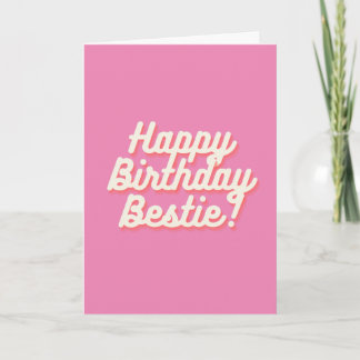 Happy Birthday Bestie | Pink Card