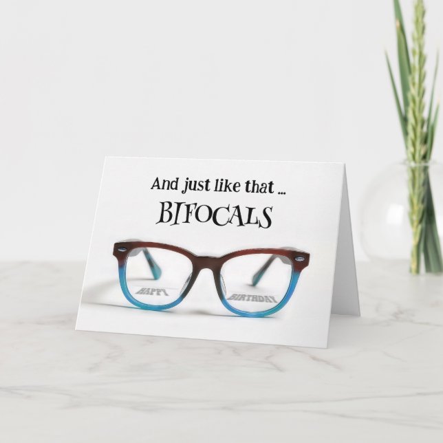 Happy Birthday Bifocals Card (Front)