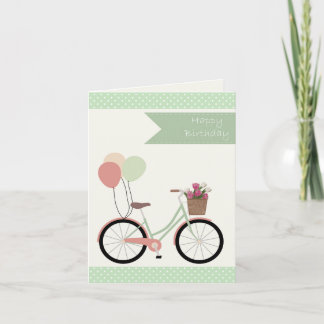 Happy birthday bike card