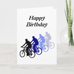Happy Birthday Biking Design Card