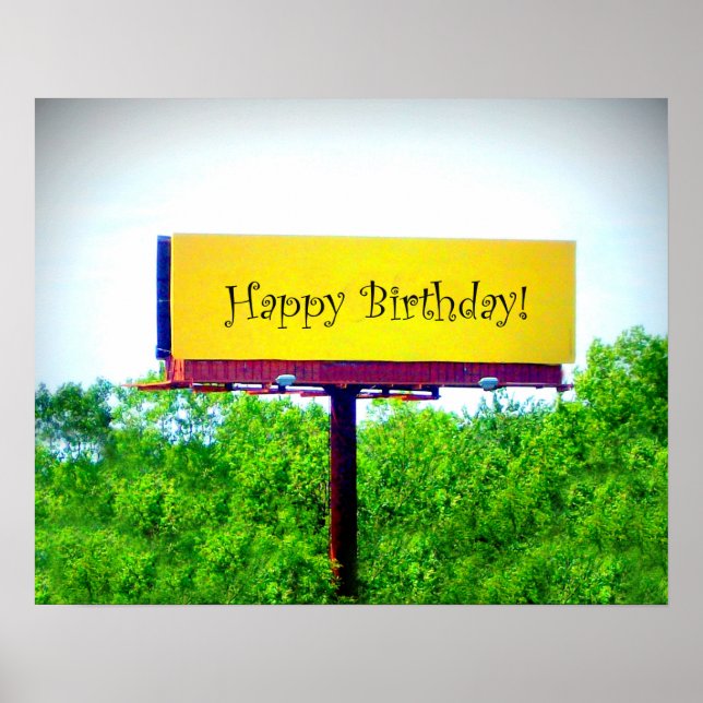 HAPPY BIRTHDAY BILLBOARD: "Jubilant"_ Poster (Front)