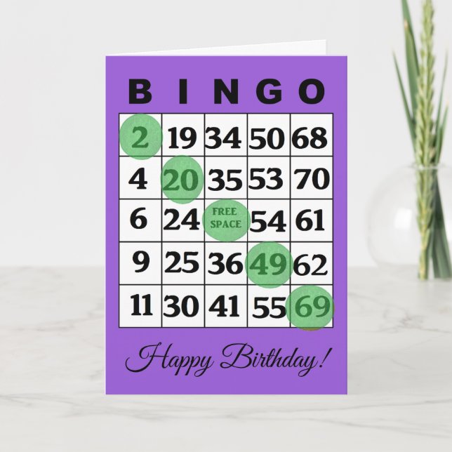 Happy Birthday BINGO Card (Front)