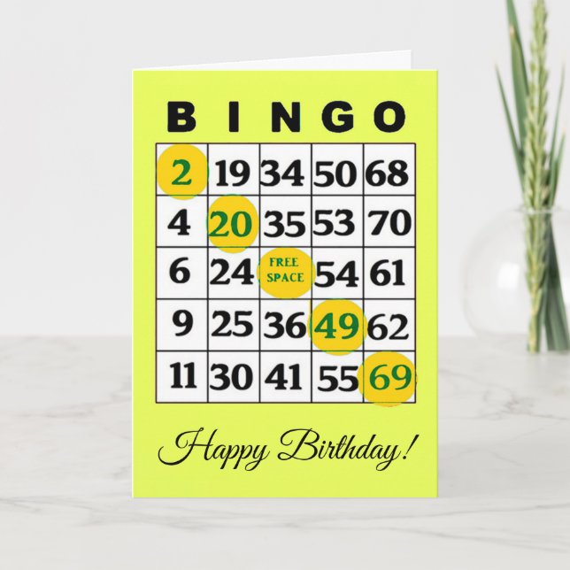 Happy Birthday BINGO Card (Front)