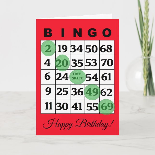 Happy Birthday BINGO Card (Front)