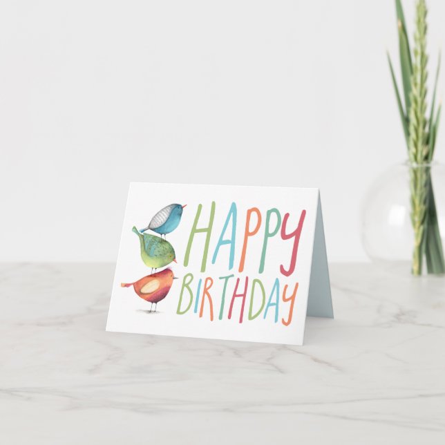 Happy Birthday Birdie Card (Front)