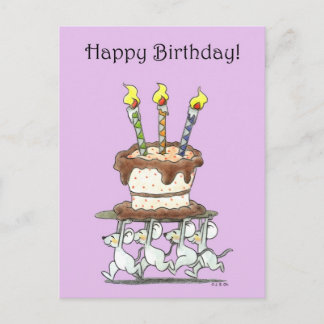 Happy Birthday! (birthday cake) Postcard