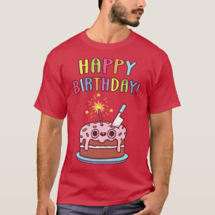 Happy Birthday Birthday Cake With Knife Funny T-Shirt