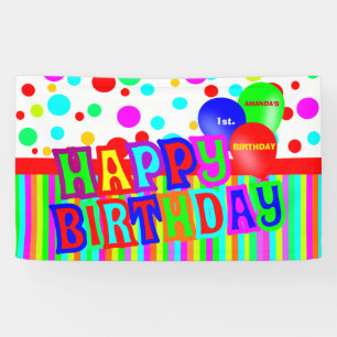Happy birthday, birthday party banner