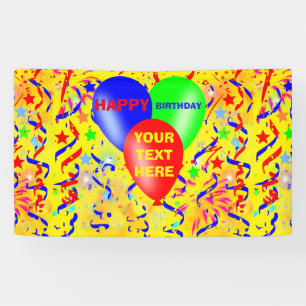 Happy birthday, birthday party banner