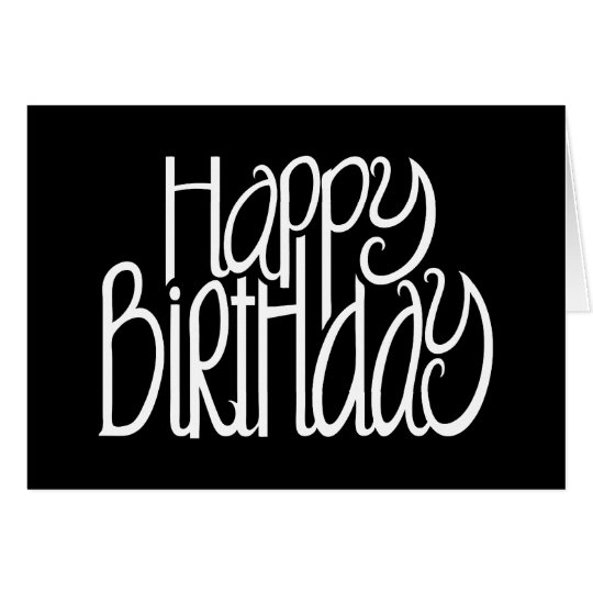 Happy Birthday Black Card