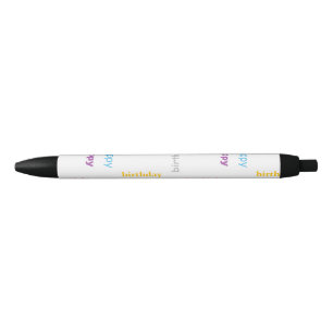 Happy birthday black ink pen