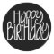 Happy Birthday Black Sticker