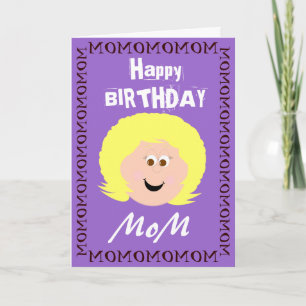 Happy Birthday Blonde Hair Mum from Daughter Card
