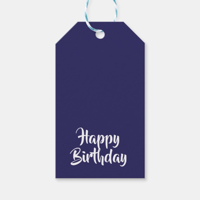 Happy Birthday Blue #26235C Gift Tags (Front)