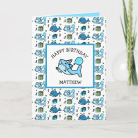 Happy Birthday Blue Baby Shark Personalised
