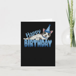 Happy Birthday - Blue Card
