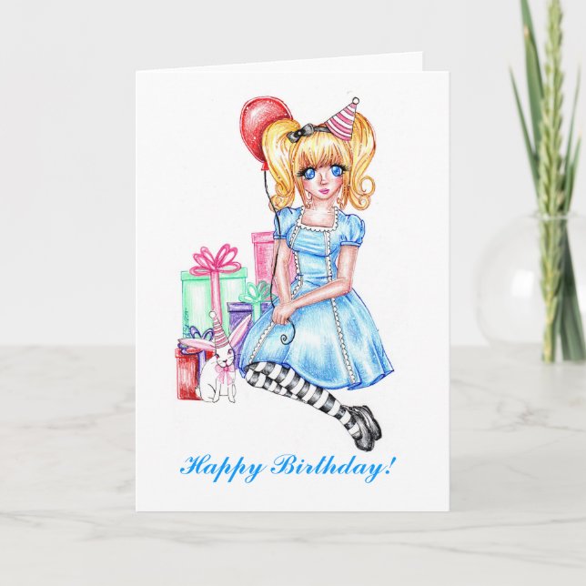 Happy Birthday (Blue) Card (Front)