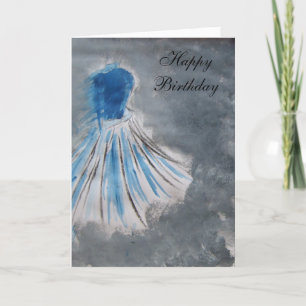 Happy Birthday (blue dress) Card