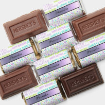 Happy Birthday Blue & Lavender Monogram