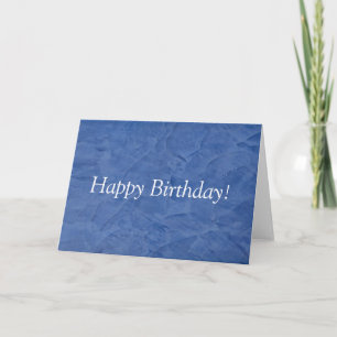 Happy Birthday Blue Plaster Card