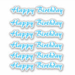 Happy Birthday Blue Simple Minimalist Typography<br><div class="desc">Designed for birthday celebrations!</div>