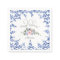 Happy Birthday Blue White Florals Napkins