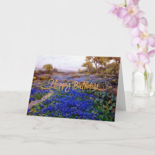 Happy Birthday, Bluebonnets at Twilight, Card
