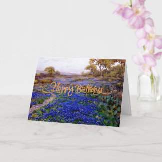 Happy Birthday, Bluebonnets at Twilight, Card