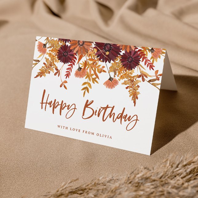 Happy Birthday | Boho Wildflowers with Photo Card (Creator Uploaded)