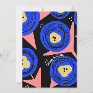 Happy Birthday Bold Poppy Floral Cards