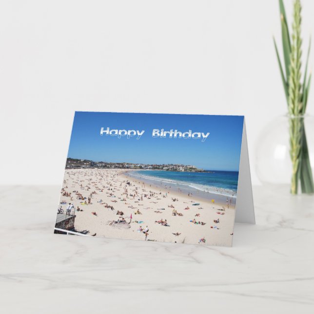 Happy Birthday, Bondi Beach, Sydney, Australia Card (Front)