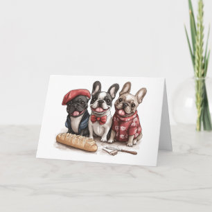 Happy Birthday Bonjour French Bulldogs Card