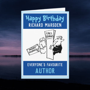 Happy Birthday. Book Author Birthday Card