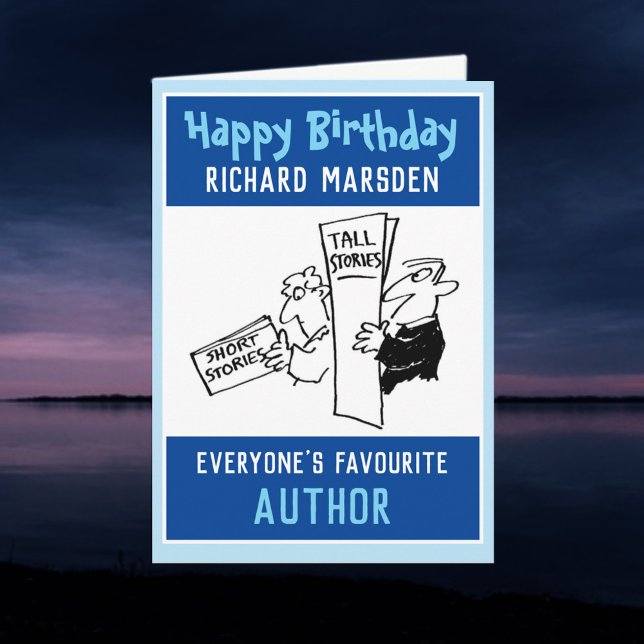 Happy Birthday. Book Author Birthday Card (Creator Uploaded)