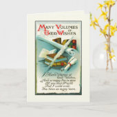 Happy Birthday Book Lover, Volumes of Good Wishes Card (Yellow Flower)