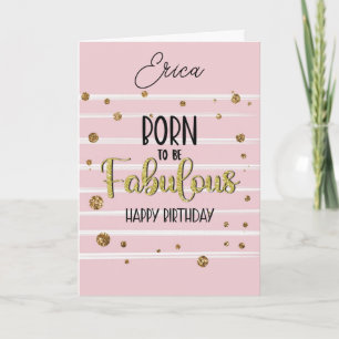 happy birthday born to be fabulous card