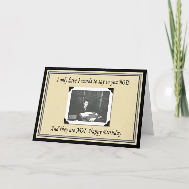 Happy Birthday Boss Card (Front)