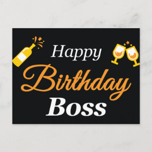 Happy Birthday Boss Postcard