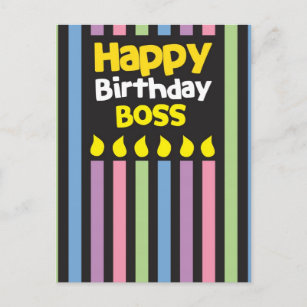 Happy Birthday BOSS! Postcard