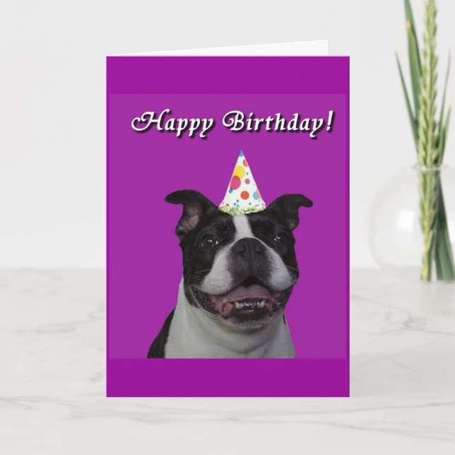 Happy Birthday Boston Card (Front)