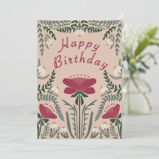 Happy Birthday Botanical Card