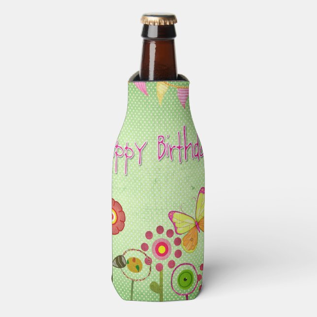 Happy Birthday Bottle Cooler (Bottle Front)