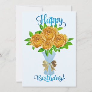 Happy birthday Bouquet Holiday Card