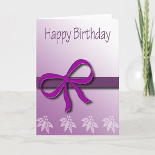 Happy Birthday Bow Card in Fashion Violet